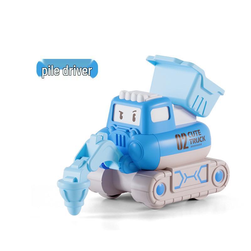 Children's Inertial Excavator Toy Car Set - Durable Construction Vehicle Model