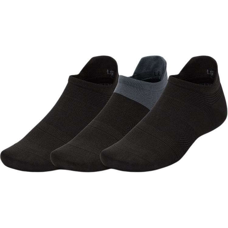 Носки Under Armour Низкие Унисекс 3 пары Черный 1386237-001 L