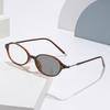 Fashionable Oval-Frame Photochromic Myopia Glasses High Definition Eye Protection Anti-Blue Light Eyewear Diopter 0 To -4.0