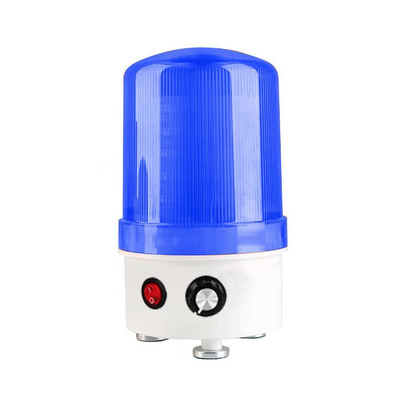 LED Rotary Strobe Rechargeable Magnetic Adjustable Sound Warning Light High Brightness Simulation Rotation Alarm Light