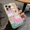 Star Pink Sofa Cat Phone Case for Apple 13-16 Pro Max, Transparent Space Design