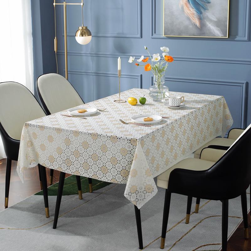 Internet Famous Waterproof & Heatproof PVC Tablecloth - Oilproof, Wash-free, Rectangular Dining & Coffee Table Mat