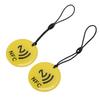 10pcs NFC Tags Keychain 35CM NTAG213 Chip Programmable NFC Fob NFC Card for All NFC Enabled Mobile Phones Devices Yellow