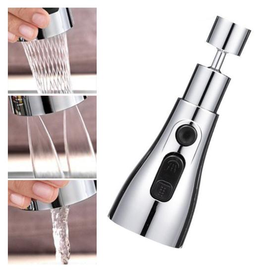 Kitchen Faucet Extender 360 Degrees Rotatable 3 Modes Adjustable Sprayer Attachment Universal Faucet Aerator