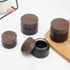 1Pc Black Glass Cream Jar with Plastic Lid Cosmetic Container 10/30/60g Travel Size Empty Jars for Makeup Glass Bottle