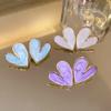 New Fashion Love Heart Zircon Earrings for Women Sweet Elegant Temperament Drop Earring Trend Zircon Accessories