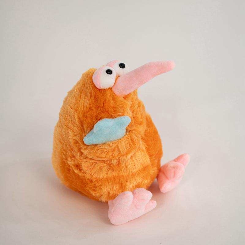 Entzückende Kiwi-Vogel Plüschpuppe, Weiches Flauschiges Kiwi Kuscheltier Mit Langem Schnabel Für Sammler Und Geschenke. 20cm