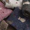 Women Socks Autumn And Winter Thicken Wool Middle Tube Socks Cute Cartoon Cat Printing Japanese College Style Loose Stockings