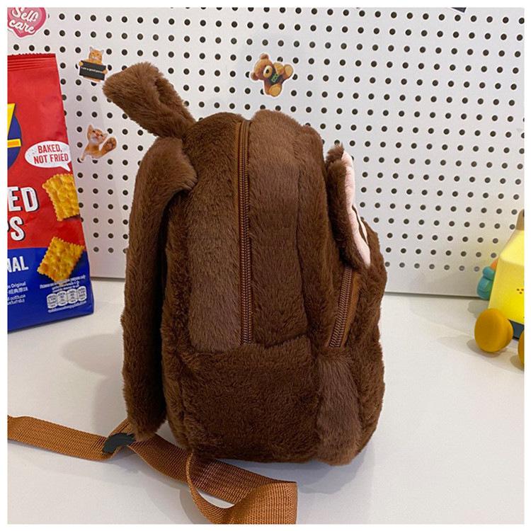 Cross Double Back Rabub Crossbody Change Plush Bag Grab Machine Doll Children's Backpack