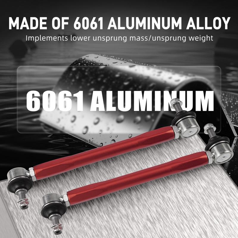 Adjustable Front & Rear Sway Bar End Link Kit for BMW E90 E92 E91 E93 E87 E82 E81 E88, Replace for 31356765933 & 33556764428