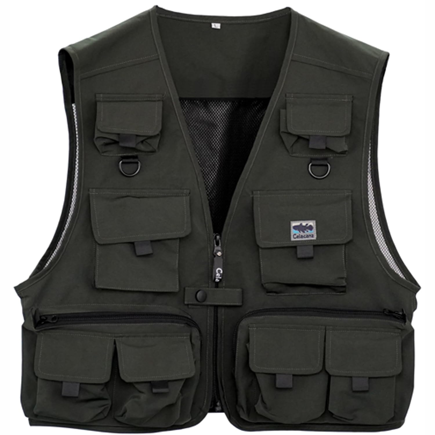 

Fishing Sizes for Outdoor Emergency Lure Made by Domestic Fishing Tackle Manufacturer Celacanz Khaki [Excel] Vest, Black/Khaki Green, M/L/LL/3L,