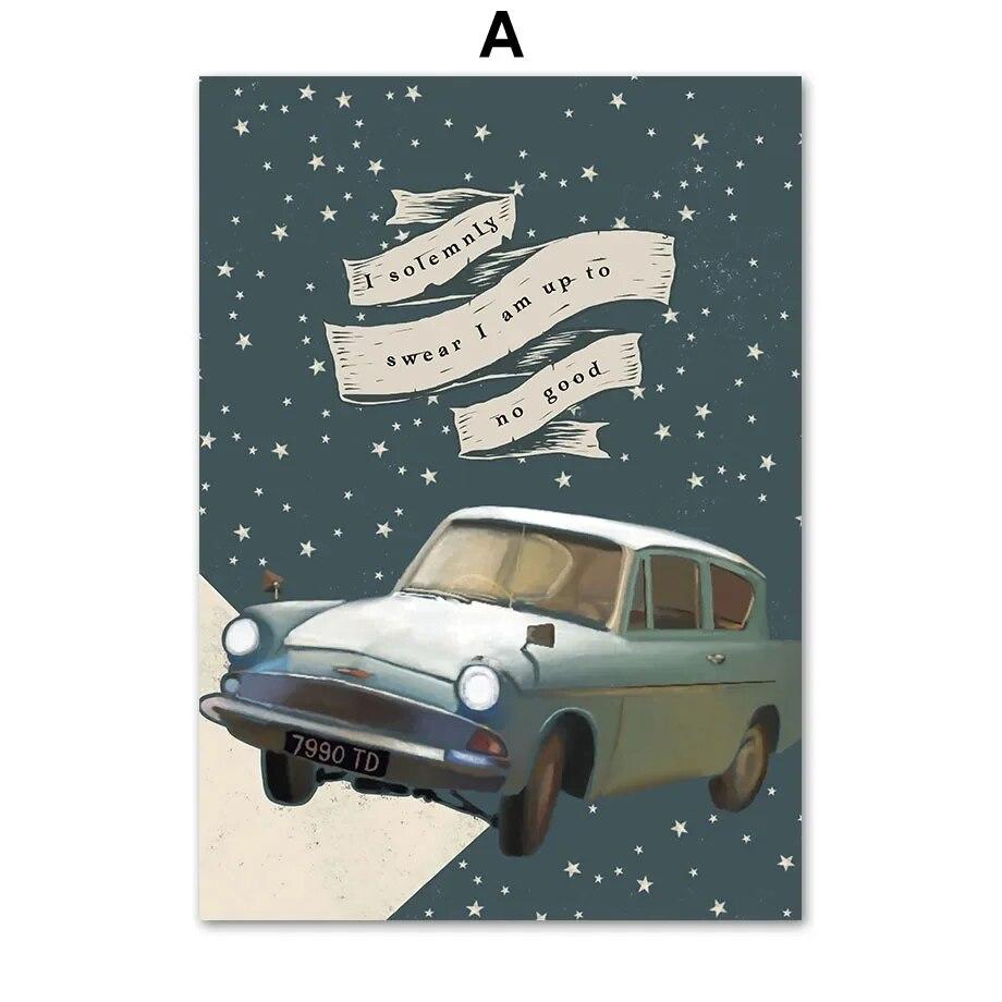 

Волшебный Замок Сова Автомобиль Цветок Цитата Детская Настенная Живопись Холст Плакаты на скандинавскую тему и принты настенные панно Декор для детской комнаты 21cm×30cm NoFrame