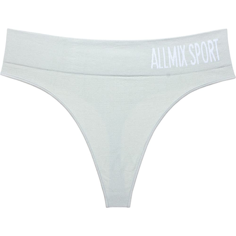 

Plus Nao Solid Color with Logo and English Size Green Women s T-Back Panties, Lettering, Simple, Casual, Sporty, XL,