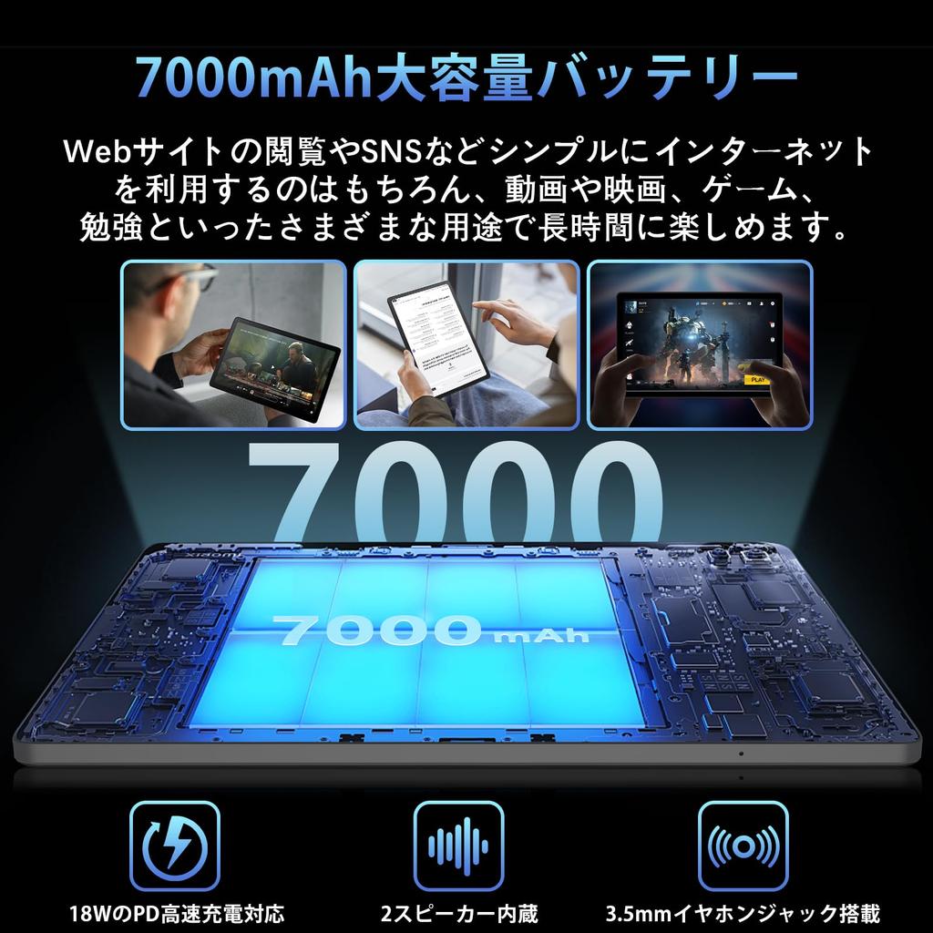 Avidpad S60 Android 15 Tablet with FHD Large Widevine L1 Android 18GB RAM 128GB Facial Wireless Japanese Specifications 10-inch Wi-Fi, 20001200