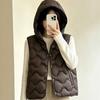 Wave striped cotton vest women's short autumn and winter new vest loose women's vest vest