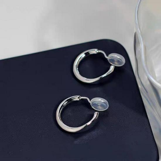 

Серебристые Геометрические Минималистичные Серьги-Каффы для Держателя Спирали от Комаров