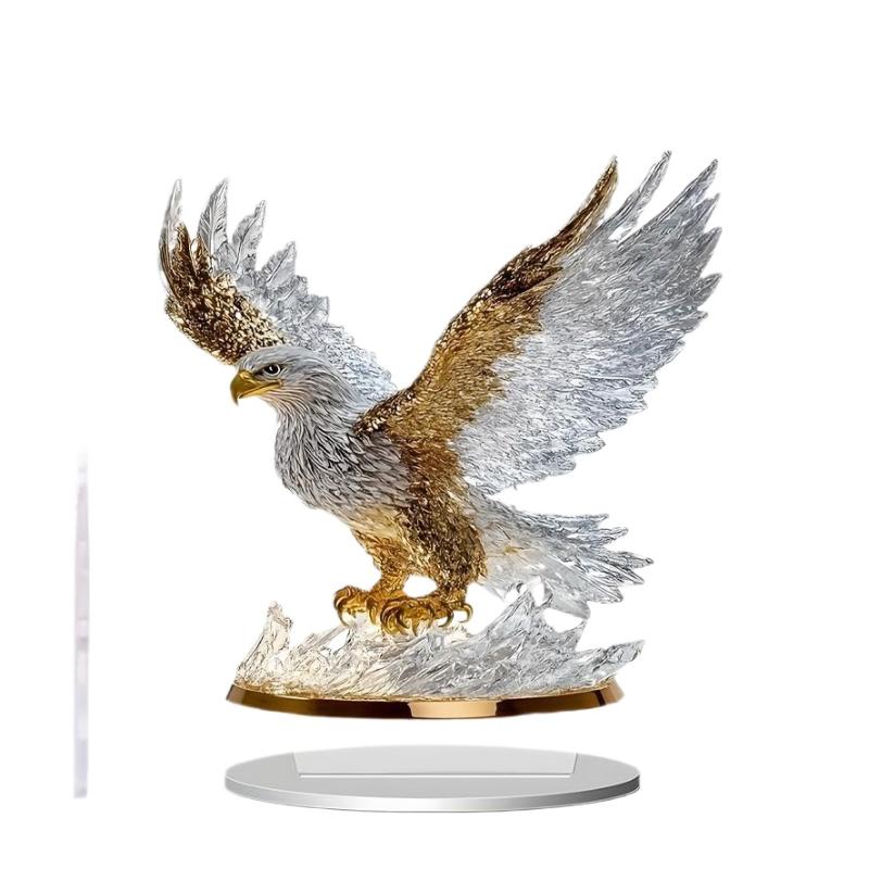 Flapping Eagle 2D Acrylic Ornament - For Home Decor, Unique Christmas & Halloween Gift Idea Modern Animal Vase Figurine