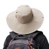 Outdoor camping hat men versatile hiking fishing mountain hat western cowboy bucket hat big brim solid color sun hat