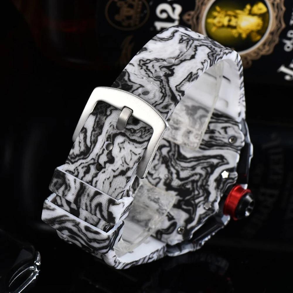 Skull Leopard Print Tonneau Quartz Watch Men 2025 Luxury Brand Men's Watch Unique Creative Style Watch Wine Barrel Shaped Clcok
