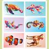 Handmade 3D Geometric Sticker Books Paper Animals Sticker Book Kawaii DIY Paste Material Kit  Kids