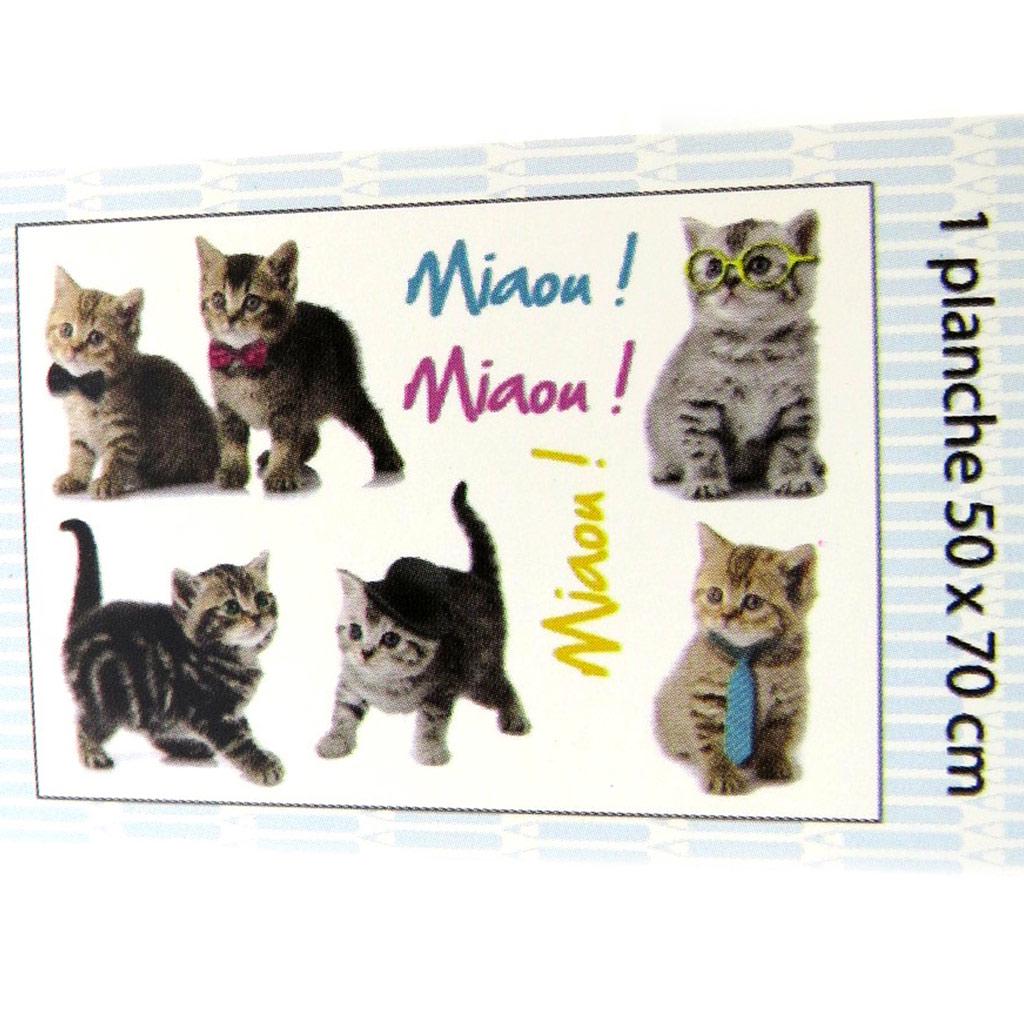 Les Trésors De Lily [L4991] - Aufkleberbogen „A love of Animals“ Katzen – 50x70 cm