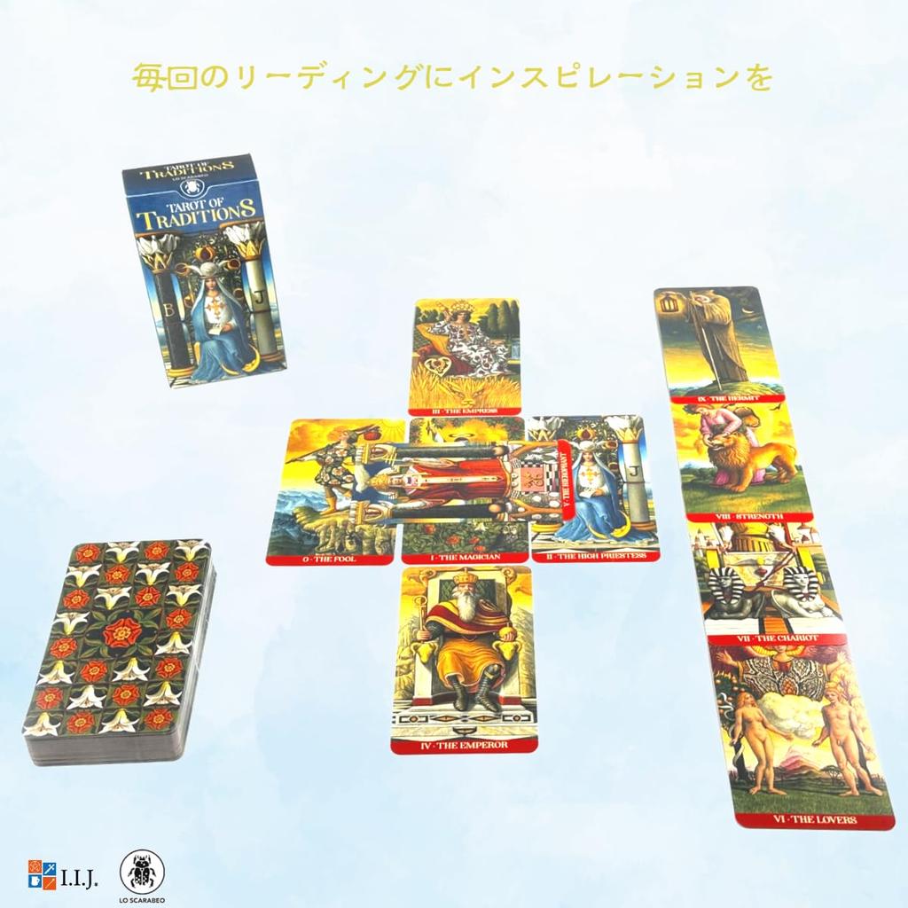 Tarot of Traditions Tarot of Traditions Waite Edition 78 Cards Tarot Reading with Japanese Authentic I.I.J Instructions,
