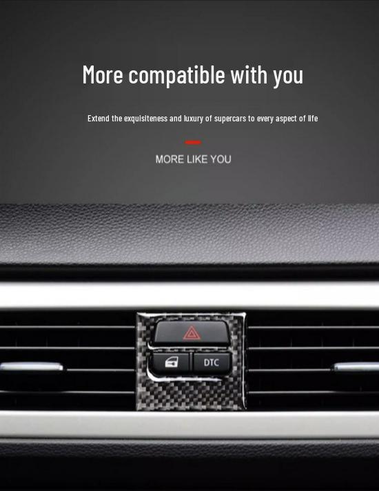 Carbon Fiber Dash Air Outlet Panel Sticker for BMW 3 Series E90/E92/E93