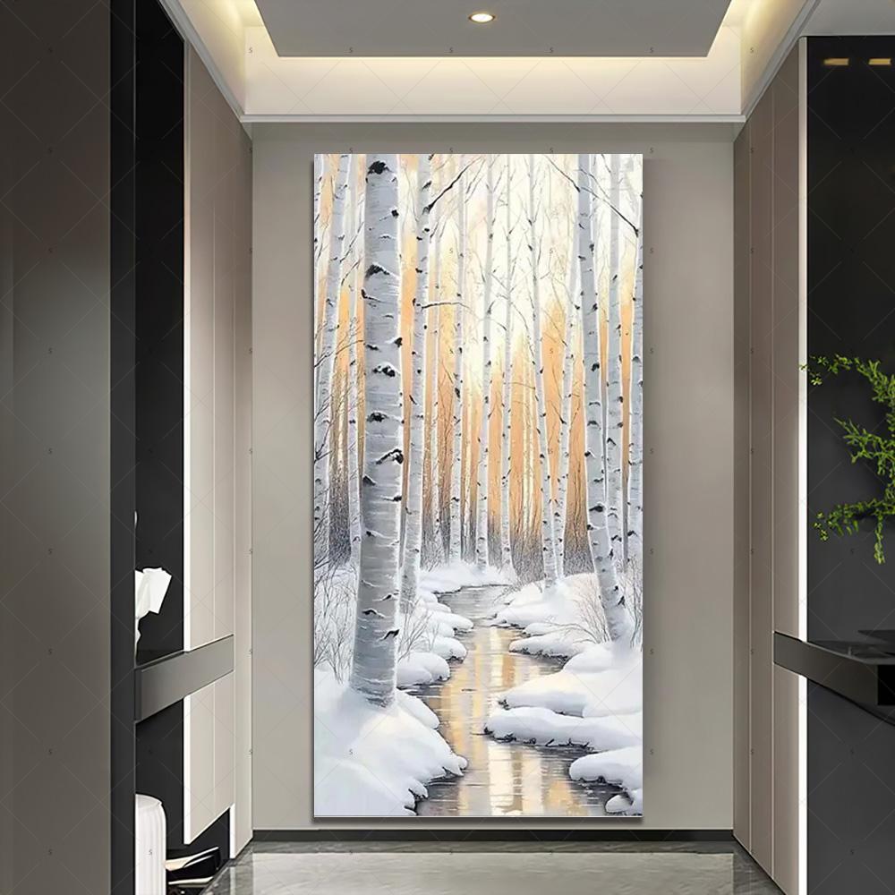 Copertura per Porta Scena Invernale con Neve Sfondo Fotografia Foresta Bianca Forniture Decorazioni Festa di Natale Interno Esterno