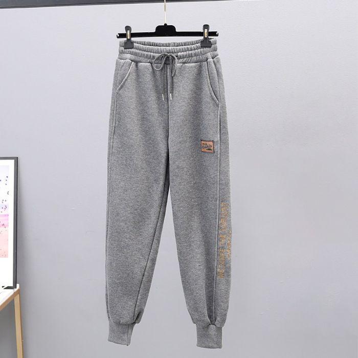 Velvet Women s Sweatpants 2025: Autumn/Winter Loose Letter Casual Harem Pants, Slimming Versatile Joggers, Trendy Style. M