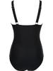 European & American Sexy Mesh Deep V One-Piece Swimsuit for Women