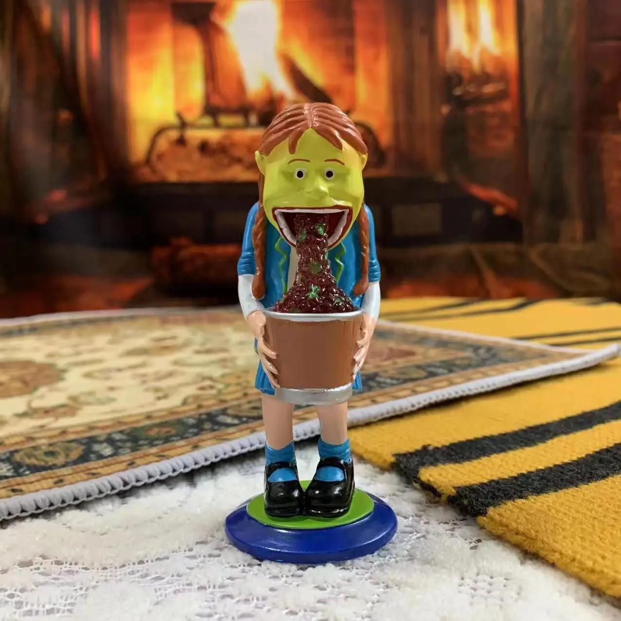 Weasleys Wizard Wheezes Mini Puking Pastilles Figure Resin Craft Desktop Accessories Vomit Girl Bubble Boy Resin Ornament Gift
