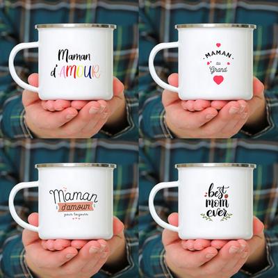Super Mom Print Enamel Mug Creative Coffee Cup Personalized Gifts Mugs Coffee Cups Cupshe Unusual Tea Cup Drinkware Beer Travel