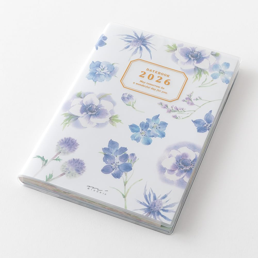 Midori Pocket Country Time Floral 22374006 January Diary, 2026, B6, Weekly, Pattern, (Starts 2026)