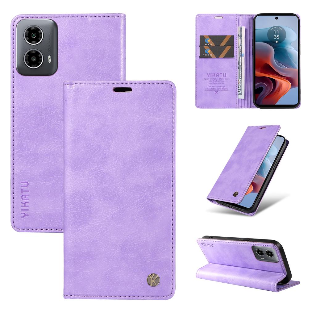 Lichee Pattern PU Leather Card Slots Wallet Phone Case for Motorola Moto G53,G14,G32,G54,G84,G34,G04,G24,G04s,E14,Edge 40,Edge 50 Fusion...