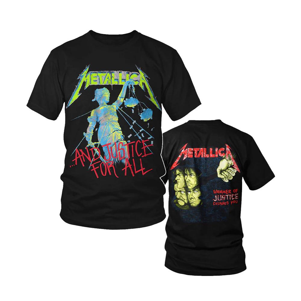 

Мужская футболка Metallica с коротким рукавом Хлопковые футболки Ретро Метал-группа Оверсайз Топы Фирменная футболка Летняя мужская одежда Уличная одежда L