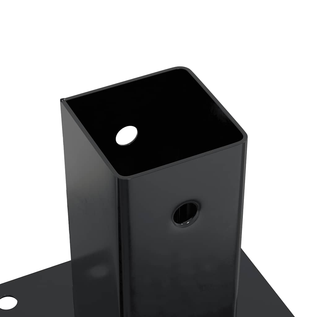 Square Post Base 4 pcs 71 x 71 mm Powder Coated Steel