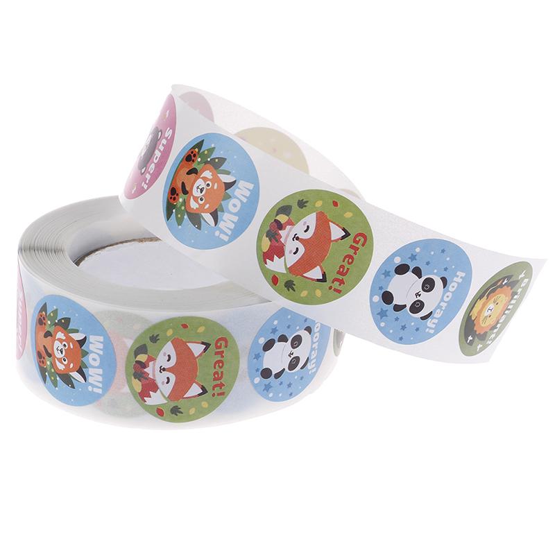 500Pcs Teacher Reward Stickers Cute Animal Stickers School Motivational Stickers