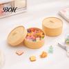 Creative Material Storage Bin Steamer Shape Box, with Lid, DIY Fondant Bread Artisan Craft Supply Box Crafts Display Case, for Handmade Collectibles