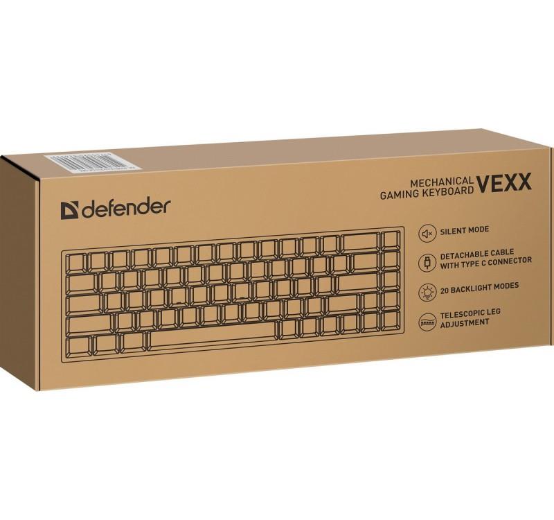 Wired Keyboard Defender VEXX GK-084 MECHANICAL Backlit Gaming Outemu Red