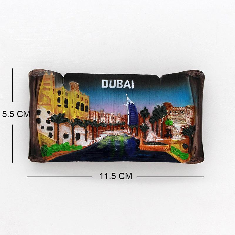 3D Fridge Magnets Dubai Sailing El Souvenir Magnetic Refrigerator Paste Home Decoration Dubai Architecture Collection Gifts