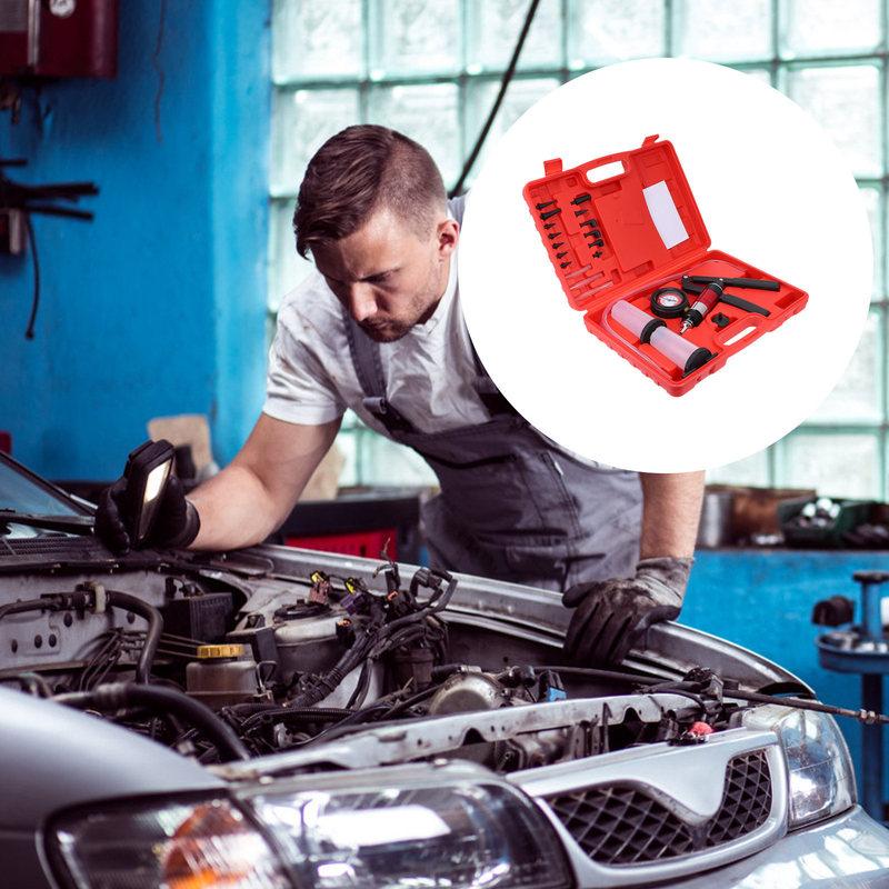 1Set Car Brake Bleeder Kit Handheld Vacuum Pressure Pump Clutch Fluid Bleeding Tool Kit Brake Fluid Tester Oil Change Adapters