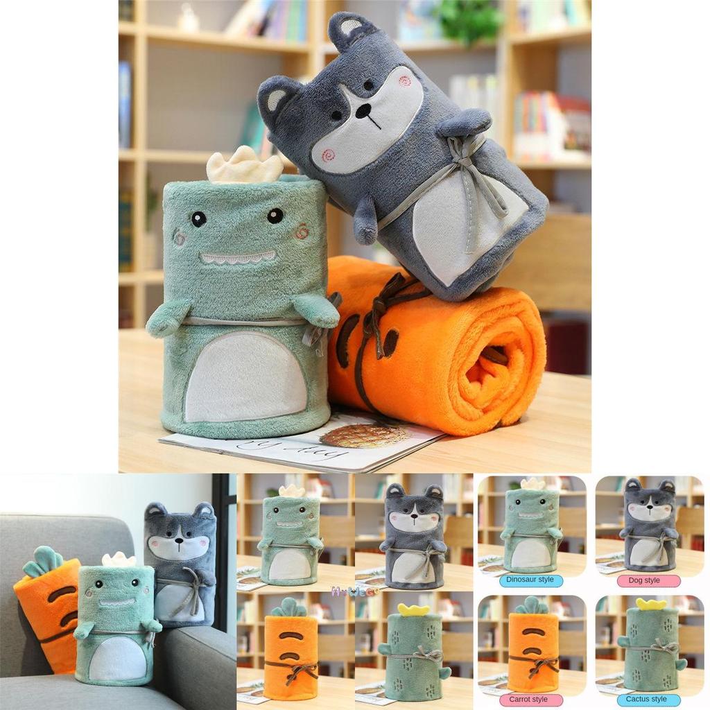 Gemütliche Cartoon-Tier-Klimadecke für Kinder mit entzückenden Dinosauriern