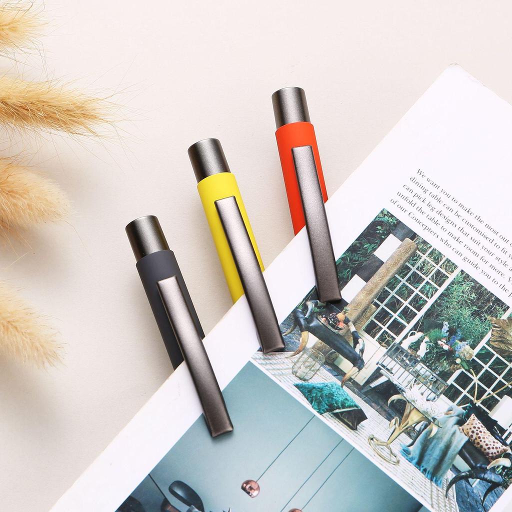 High-Value Colored Quick-Dry Ballpoint Pen with No-Skip Ink - Custom Logo Printing Available for Students.