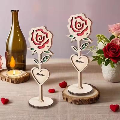 Muttertagsgeschenk Holzdekoration Windrose Heim Licht Luxus Dekoration Schreibtischdekoration Holzkunst