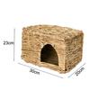Woven Grass Straw Small Pet Rabbit Hamster Cage Nest House Chew Toy Foldable Bed