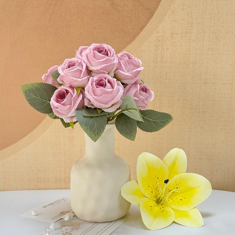 Rose Flower Bouquet For Wedding Photography Home Decor With Silk Material For Celebrations