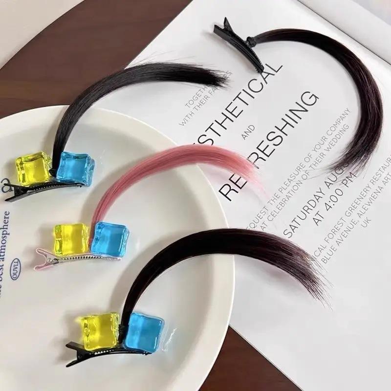 

Аниме Ахоге Парик Клип: Милая заколка для волос для косплея для женщин Random Color Block Style - 2 Pieces