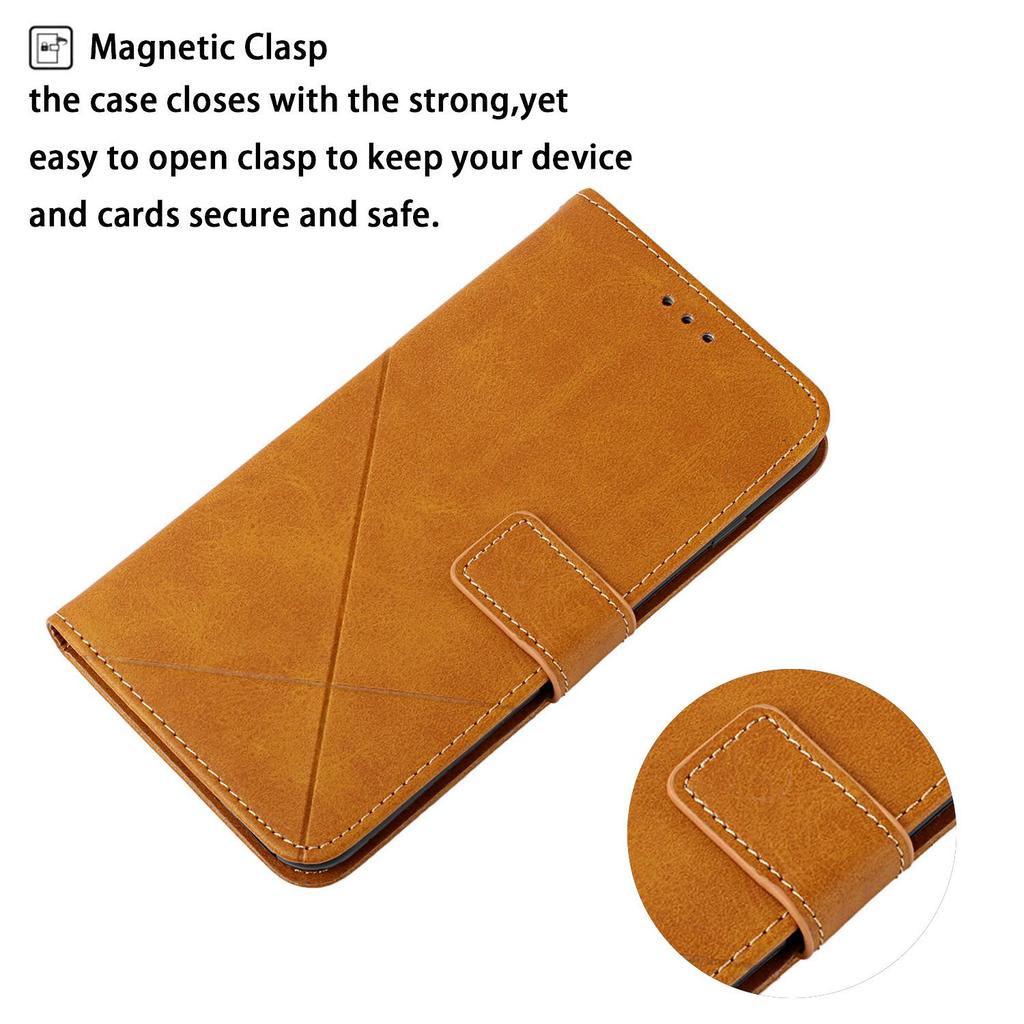 For Xiaomi 14T Leather Case Line Pattern Wallet Phone Cover