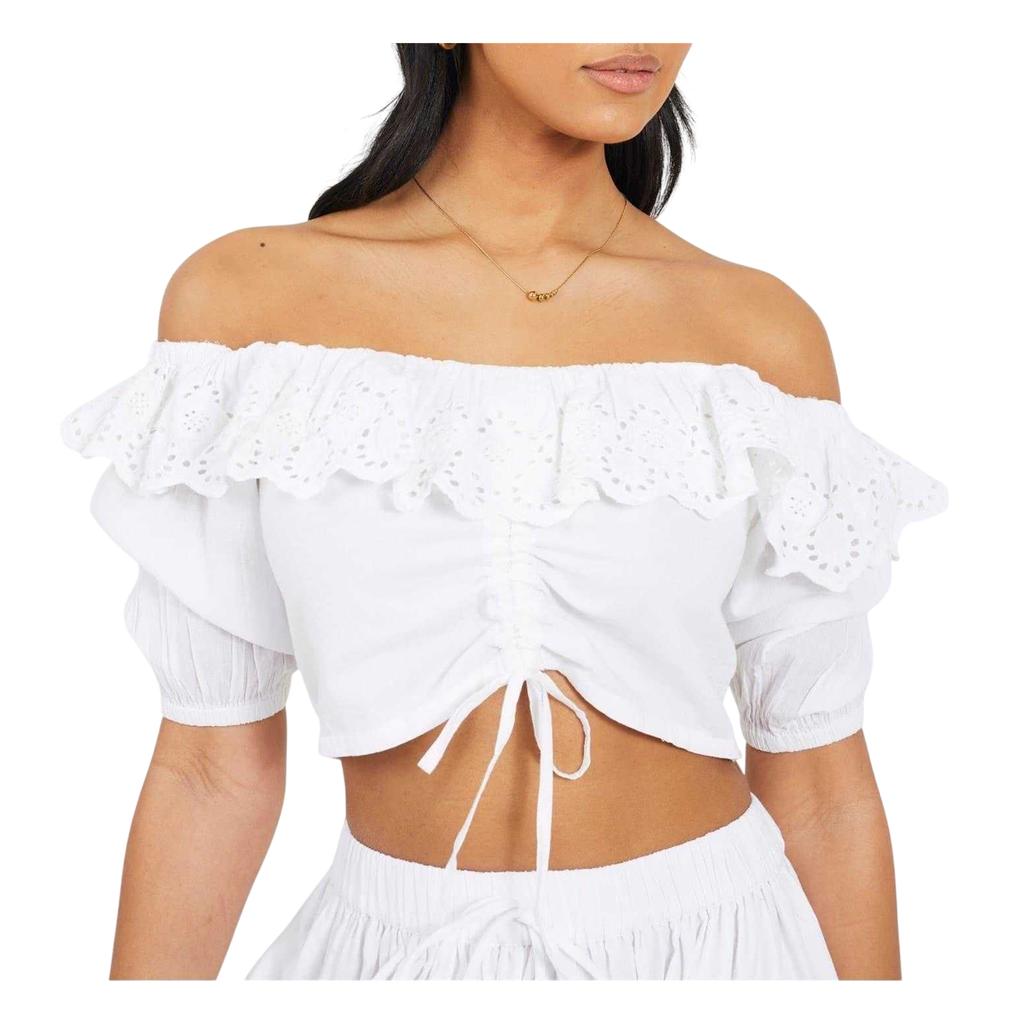 BRAVE SOUL Damen Bardot Crop Top