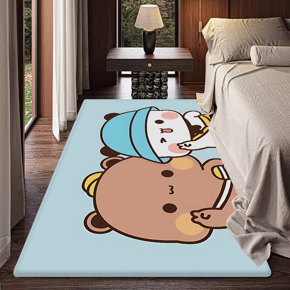 Bubu And Dudu Cute Cartoon Floor Mat INS Style Soft Bedroom Floor House Laundry Room Mat Anti-skid Household Carpets